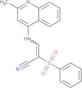 3-((2-methyl(4-quinolyl))amino)-2-(phenylsulfonyl)prop-2-enenitrile