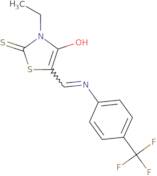 3-ethyl-2-thioxo-5-(((4-(trifluoromethyl)phenyl)amino)methylene)-1,3-thiazolidin-4-one