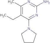 5-Ethyl-4-methyl-6-(1-pyrrolidinyl)-2-pyrimidinamine