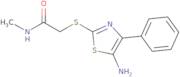 2-[(5-Amino-4-phenyl-1,3-thiazol-2-yl)thio]-N-methylacetamide