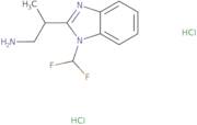 2-[1-(Difluoromethyl)-1H-1,3-benzodiazol-2-yl]propan-1-amine dihydrochloride