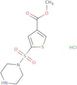 Methyl 5-(piperazine-1-sulfonyl)thiophene-3-carboxylate hydrochloride
