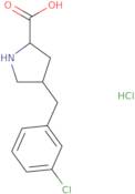 (2S,4R)-4-(3-Chlorobenzyl)pyrrolidine-2-carboxylic acid hydrochloride