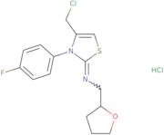 N-[4-(Chloromethyl)-3-(4-fluorophenyl)-2,3-dihydro-1,3-thiazol-2-ylidene]-1-(oxolan-2-yl)methanami…