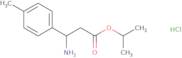 Propan-2-yl 3-amino-3-(4-methylphenyl)propanoate hydrochloride