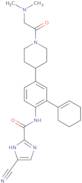5-Cyano-N-[2-(cyclohexen-1-yl)-4-[1-[2-(dimethylamino)acetyl]piperidin-4-yl]phenyl]-1H-imidazole-2-carboxamide hydrochloride