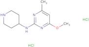 4-Methoxy-6-methyl-N-piperidin-4-ylpyrimidin-2-amine dihydrochloride