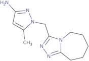 5-Methyl-1-({5H,6H,7H,8H,9H-[1,2,4]triazolo[4,3-a]azepin-3-yl}methyl)-1H-pyrazol-3-amine