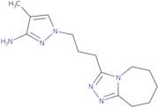 4-Methyl-1-(3-{5H,6H,7H,8H,9H-[1,2,4]triazolo[4,3-a]azepin-3-yl}propyl)-1H-pyrazol-3-amine