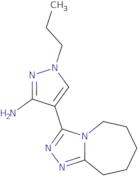 1-Propyl-4-{5H,6H,7H,8H,9H-[1,2,4]triazolo[4,3-a]azepin-3-yl}-1H-pyrazol-3-amine