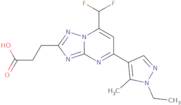 3-[7-(Difluoromethyl)-5-(1-ethyl-5-methyl-1H-pyrazol-4-yl)[1,2,4]triazolo[1,5-a]pyrimidin-2-yl]propanoic acid