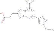 3-[7-(Difluoromethyl)-5-(1-ethyl-1H-pyrazol-4-yl)-[1,2,4]triazolo[1,5-a]pyrimidin-2-yl]propanoic...