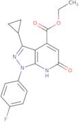 Ethyl 3-cyclopropyl-1-(4-fluorophenyl)-6-oxo-6,7-dihydro-1H-pyrazolo[3,4-b]pyridine-4-carboxylate