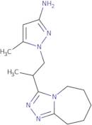 5-Methyl-1-(2-{5H,6H,7H,8H,9H-[1,2,4]triazolo[4,3-a]azepin-3-yl}propyl)-1H-pyrazol-3-amine