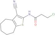 3-Chloro-N-{3-cyano-4H,5H,6H,7H,8H-cyclohepta[b]thiophen-2-yl}propanamide