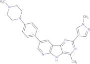 6-Methyl-12-[4-(4-methylpiperazin-1-yl)phenyl]-4-(1-methylpyrazol-4-yl)-3,5,8,10-tetrazatricyclo[7.4.0.02,7]trideca-1(9),2,4,6,10,12 -hexaene