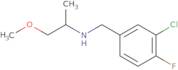 N-[(3-Chloro-4-fluorophenyl)methyl]-1-methoxypropan-2-amine