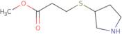 Methyl 3-(pyrrolidin-3-ylsulfanyl)propanoate