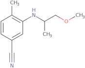 3-[(1-Methoxypropan-2-yl)amino]-4-methylbenzonitrile