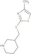 3-{[(4-Methyl-1,3-thiazol-2-yl)sulfanyl]methyl}piperidine