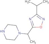 1-{1-[3-(Propan-2-yl)-1,2,4-oxadiazol-5-yl]ethyl}piperazine