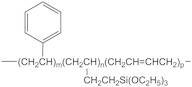 (30-35% TRIETHOXYSILYLETHYL)ETHYLENE-(35-40% 1,4-BUTADIENE)-(25-30% STYRENE) terpolymer, 50% in toluene