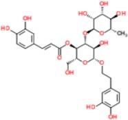 Verbascoside (2-(3,4-Dihydroxyphenyl)ethyl 3-O-(6-deoxy-alpha-L-mannopyranosyl)-4-O-[(2E)-3-(3,4-dihydroxyphenyl)prop-2-enoyl]-Beta-D-glucopyranoside)