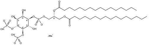 Phosphatidylinositol bis-4,5-phosphate, 1,2-dipalmitoyl Na salt