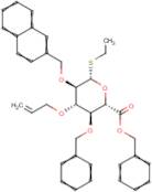 Ethyl 3-O-allyl-4-O-benzyl-2-O-naphthylmethyl-1-thio-?-D-glucopyranosiduronic acid benzyl ester