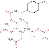 4-Methylphenyl 2,3,4,6-tetra-O-acetyl-1-thio-?-D-glucopyranoside-1,2,3,4,5,6-13C6