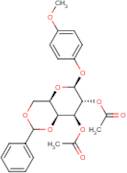 4-Methoxyphenyl 2,3-di-O-acetyl-4,6-O-benzylidene-?-D-galactopyranoside