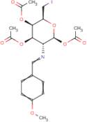 1,3,4-Tri-O-acetyl-2-amino-2,6-dideoxy-6-iodo-N-(4-methoxybenzylidene)-β-D-glucopyranose