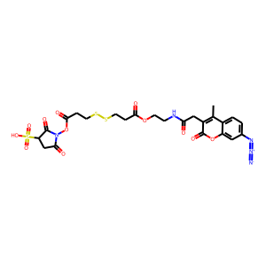 Sulphosuccinimidyl 2-(7-azido-4-methylcoumarin-3-acetamide)ethyl-1,3-dithiopropionate