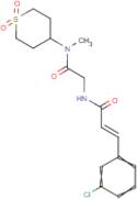 (E)-3-(3-chlorophenyl)-N-(2-((1,1-dioxidotetrahydro-2H-thiopyran-4-yl)(methyl)amino)-2-oxoethyl)ac…
