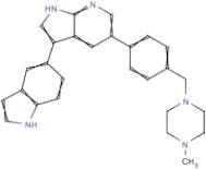 3-(1H-Indol-5-yl)-5-(4-((4-methylpiperazin-1-yl)methyl)phenyl)-1H-pyrrolo[2,3-b]pyridine