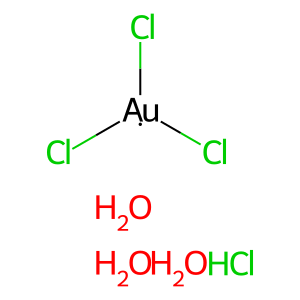 Hydrogen tetrachloroaurate(III) trihydrate