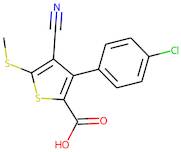 3-(4-Chlorophenyl)-4-cyano-5-(methylthio)thiophene-2-carboxylic acid