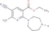 Ethyl 5-cyano-2-(homopiperazin-1-yl)-6-methylnicotinate