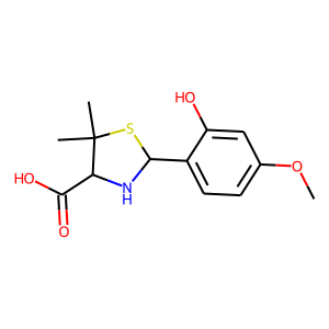 2-(2-hydroxy-4-methoxyphenyl)-5,5-dimethyl-1,3-thiazolidine-4-carboxylic acid