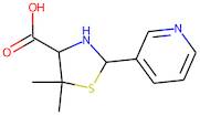 5,5-dimethyl-2-(3-pyridyl)-1,3-thiazolidine-4-carboxylic acid