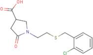 1-{2-[(2-Chlorobenzyl)thio]ethyl}-5-oxopyrrolidine-3-carboxylic acid