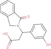 3-(3-Hydroxyphenyl)-3-(1-oxo-1,3-dihydro-2H-isoindol-2-yl)propanoic acid