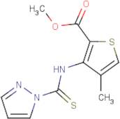 Methyl 4-methyl-3-[(1H-pyrazol-1-ylcarbonothioyl)amino]thiophene-2-carboxylate