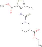 Ethyl 1-({[2-(methoxycarbonyl)-4-methylthien-3-yl]amino}carbonothioyl)piperidine-3-carboxylate