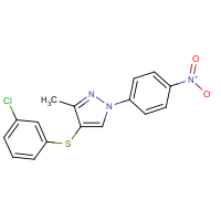 4-[(3-Chlorophenyl)thio]-3-methyl-1-(4-nitrophenyl)-1H-pyrazole