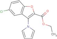 Ethyl 5-chloro-3-(1H-pyrrol-1-yl)-1-benzofuran-2-carboxylate