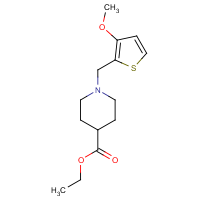 Ethyl 1-[(3-methoxythien-2-yl)methyl]piperidine-4-carboxylate