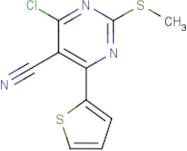 4-Chloro-2-(methylthio)-6-thien-2-ylpyrimidine-5-carbonitrile