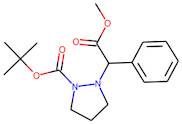 Methyl phenyl(pyrazolidin-1-yl)acetate, N2-BOC protected