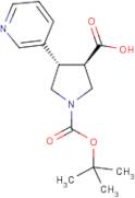 trans-4-(Pyridin-3-yl)pyrrolidine-3-carboxylic acid, N-BOC protected